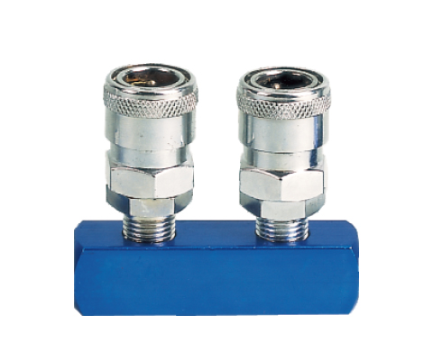 2PCS Manifold With Japan Type Quick Coupler